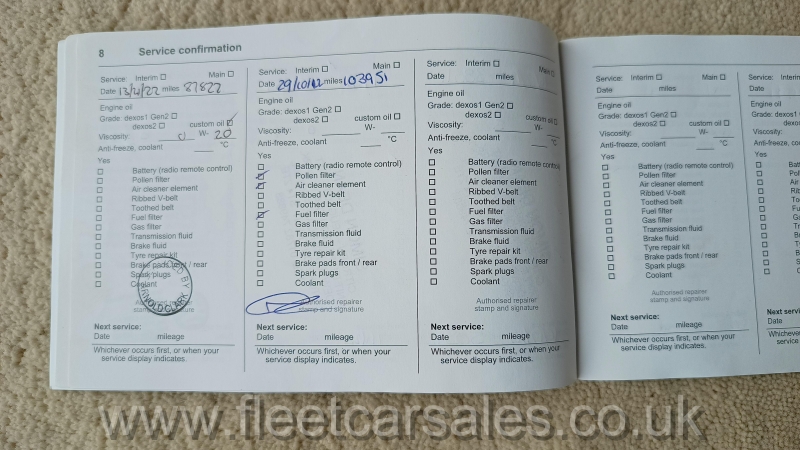 vauxhall astra service history book